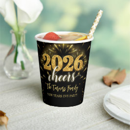 2026年大晦日パーティー ゴールド&ブラック 紙コップ