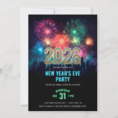 2026年大晦日花火エレガント 招待状 (正面)