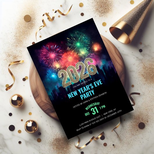 2026年大晦日花火エレガント 招待状