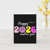 2026年大晦日 こんにちは 2026年あけましておめでとう ディスク カード (黄色い花)