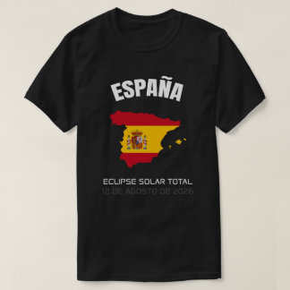 2026年太陽のEclipseエスパーニャ国旗Tシャツ Tシャツ