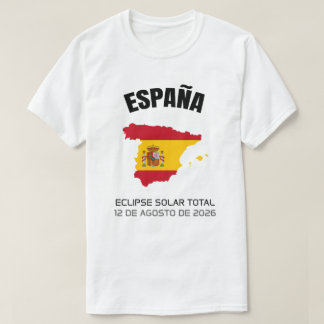 2026年太陽のEclipseエスパーニャ国旗Tシャツ Tシャツ