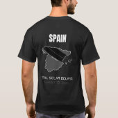 2026年太陽のEclipseスペインの国Tシャツ Tシャツ (裏面)