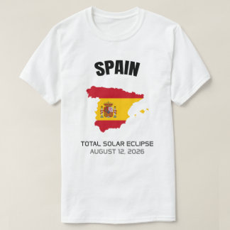 2026年太陽のEclipseスペイン国旗Tシャツ Tシャツ