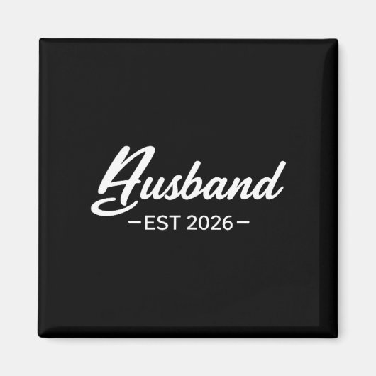 2026年夫認定Tシャツ 結婚 ハネムーン ウェディング マグネット (正面)