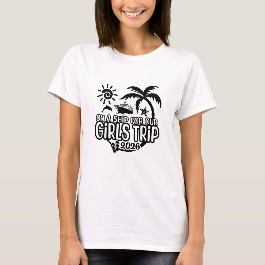 2026年女子クルーズ クルーズ船 Tシャツ (正面)