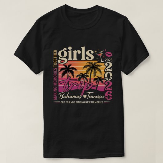 2026年女子旅デザイン - 女性限定の週末旅行 Tシャツ (デザイン正面)
