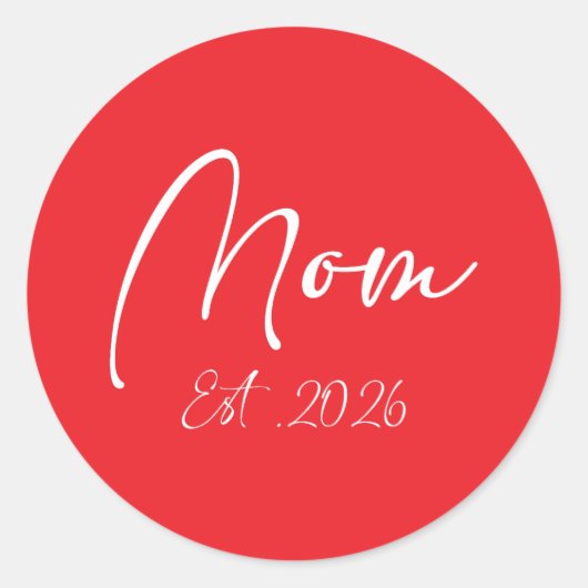 2026年妊娠発表 新米ママ 妊婦 ラウンドシール (正面)