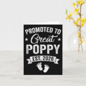 2026年妊娠素晴らし発表にポピーに昇進 カード (黄色い花)