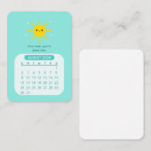 2026年威厳がある月かわいいのカやる気を起こさせるレンダー ノートカード (正面/裏面)