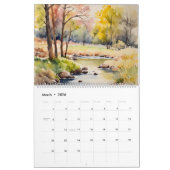 2026年季節美術カレンダー | 水彩画 カレンダー (3月 2026)