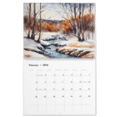 2026年季節美術カレンダー | 水彩画 カレンダー (2月 2026)