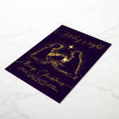 2026年宗教の降誕の場面マネージャー オ・ホーリー・ナイトの脚本 箔シーズンカード (回転した状態)