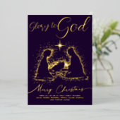 2026年宗教的降誕のマナー Glory To God スクリプト 箔シーズンカード (立ち正面)