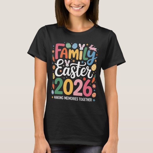 2026年家族でイースターの思い出を彩る Tシャツ (正面)