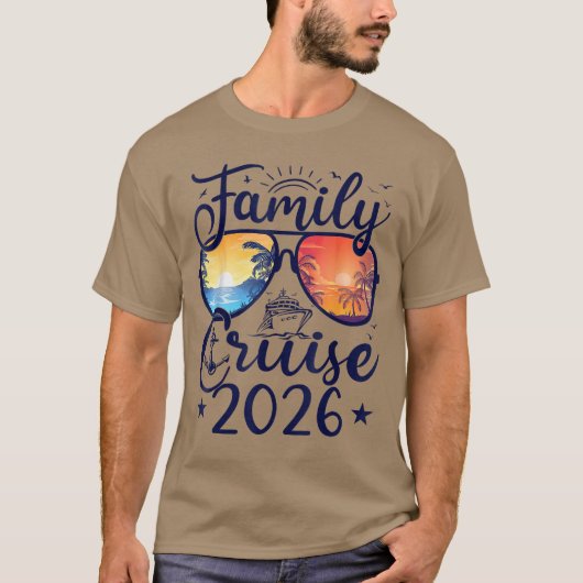2026年家族クルーズ夏休みマッチング家族 Tシャツ (正面)