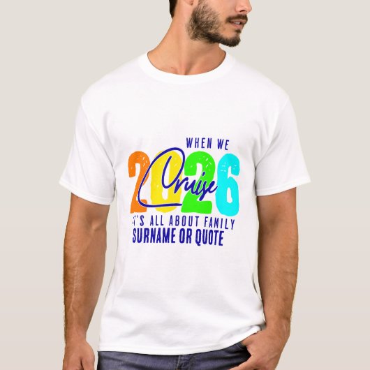2026年家族クルーズ - おそろいバケーションTシャツ Tシャツ (正面)