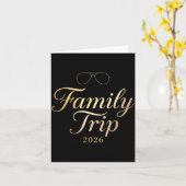 2026年家族旅行 2026年の夏の週末 カード (黄色い花)