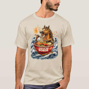 2026年干支の午年(馬)ラーメン Tシャツ