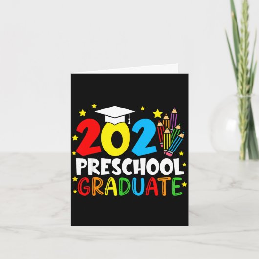 2026年幼稚園卒業者 プレスクール卒業おめでとう 面白い学校 カード (正面)