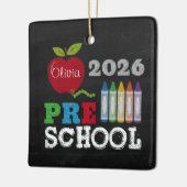 2026年幼稚園・保育園用チョークボードの名前入りオーナメント セラミックオーナメント (左)