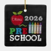 2026年幼稚園・保育園用チョークボードの名前入りオーナメント セラミックオーナメント (裏面)