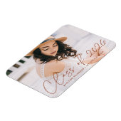 2026年度テラコッタスクリプト卒業クラス 現代的なデザインの卒業写真マグネット マグネット (左側)