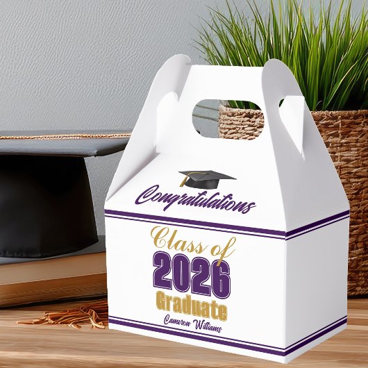 2026年度パープルゴールドクラス卒業パーティー フェイバーボックス