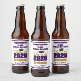 2026年度パープルゴールドクラス カスタム卒業パーティー ビールラベル