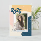 2026年度卒業パーティーの抽象的な写真 招待状 (スタンド正面)