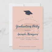 2026年度卒業パーティーの抽象的な写真 招待状 (裏面)