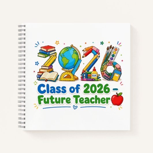 2026年度卒業予定の未来の先生のための学校教材アート ノートブック (正面)