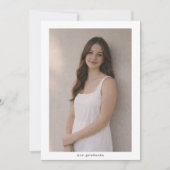 2026年度卒業写真 縦型ミニマルデザイン 案内状 (正面)