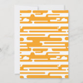 2026年度卒業写真 70年代レトロオレンジ発表 招待状 (裏面)