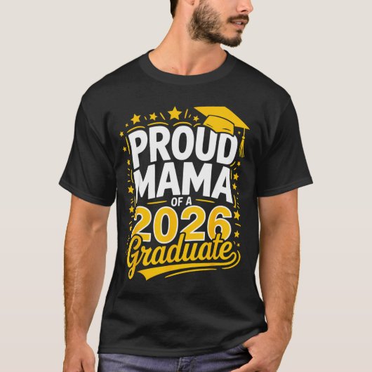 2026年度卒業式のクラスに誇りを持つママのマッチング Tシャツ (正面)