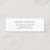 2026年度卒業式名札 現代的なスクリプト コーリングカード (裏面)