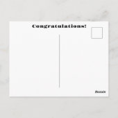 2026年度卒業式 黒と白 ポストカード (裏面)