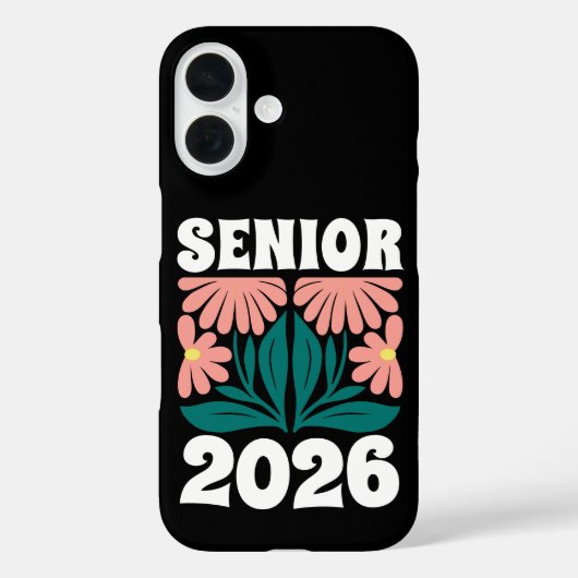 2026年度卒業生のためのカスタムレトロフラワーデザイン Case-Mate iPhoneケース (裏面)