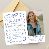 2026年度卒業生発表 黒いリボンの落書き 招待状