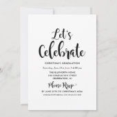 2026年度卒業生 ブラックスクリプト フォトコラージュ パーティー 招待状 (裏面)