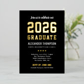 2026年度卒業生 卒業パーティー 箔招待状 (立ち正面)