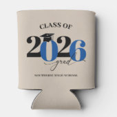 2026年度卒業生 現代的な赤 缶クーラー (裏面)