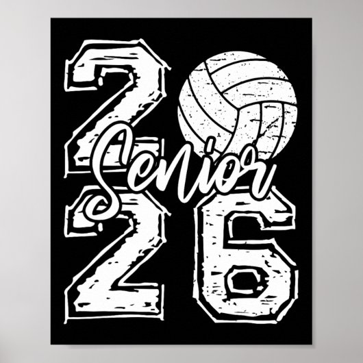 2026年度卒業 バレーボール シニア 2026年 バックトゥスクール F ポスター (正面)