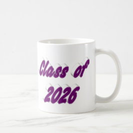 2026年度卒業 紫のタイポグラフィーデザイン コーヒーマグカップ