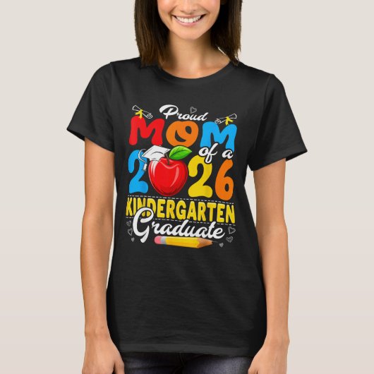 2026年度幼稚園卒業生の自慢の母 Tシャツ (正面)