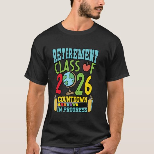 2026年度退職予定教員カウントダウン進行状況 R Tシャツ (正面)