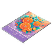 2026年度1年生のためのカラフルなオレンジ ノートブック (左側)