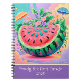 2026年度1年生のカラフルなスイカ ノートブック
