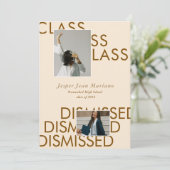 2026年度 クラス終了 フォト ミニマル 卒業 招待状 (スタンド正面)