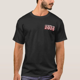 2026年度 クラス ヴァーシティ フォント フロントとバック 卒業 Tシャツ